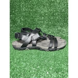 Merrell Sandspur Rose Convert Black Gladiator Leather Strap Sandal Womens Size 8
